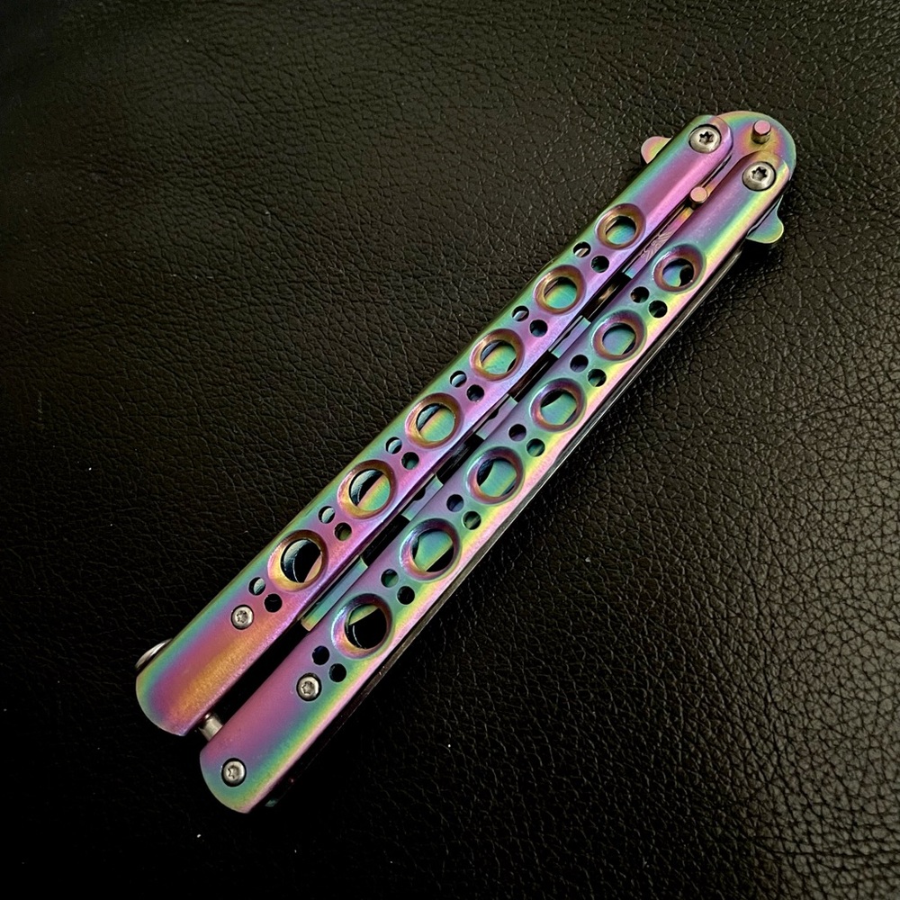 Benchmade Balisong Butterfly Multi color Stainless steel Trainer Knife